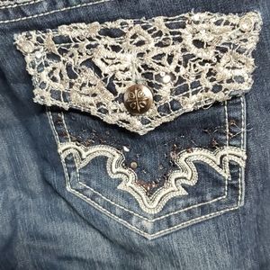 Sz 15 Juniors Soundgirl jeans, boot cut, lace